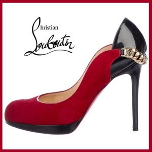Christian Louboutin Doremi 120 ponyhair red heels